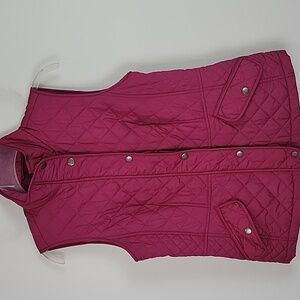 Talbots Magenta Pink Puffer Vest XS